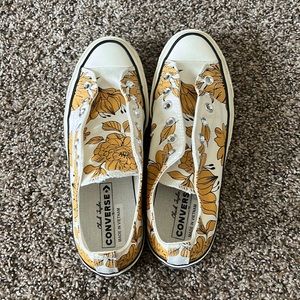 Low Top Yellow Floral Converse